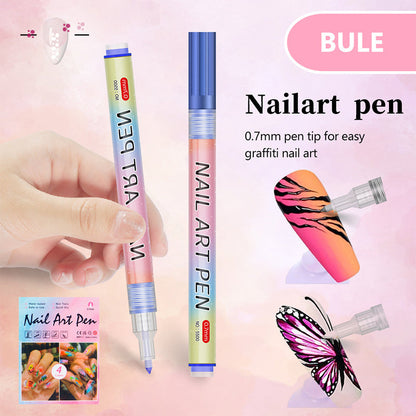 🎁Weihnachtsgeschenk🎄12-farbiger Profi-Nagellackstift-Set