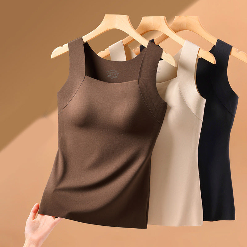 👚 55% RABATT! 🔥 Damen Thermo-Tanktop mit U-Ausschnitt – Integrierter BH, Nahtlos & Perfekt zum Unterziehen 🏃‍♀️