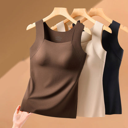 👚 55% RABATT! 🔥 Damen Thermo-Tanktop mit U-Ausschnitt – Integrierter BH, Nahtlos & Perfekt zum Unterziehen 🏃‍♀️