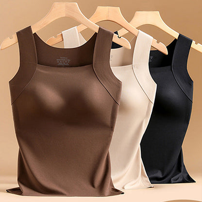 👚 55% RABATT! 🔥 Damen Thermo-Tanktop mit U-Ausschnitt – Integrierter BH, Nahtlos & Perfekt zum Unterziehen 🏃‍♀️