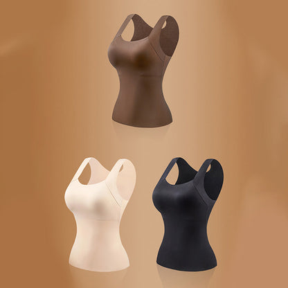 👚 55% RABATT! 🔥 Damen Thermo-Tanktop mit U-Ausschnitt – Integrierter BH, Nahtlos & Perfekt zum Unterziehen 🏃‍♀️