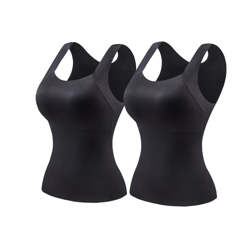 👚 55% RABATT! 🔥 Damen Thermo-Tanktop mit U-Ausschnitt – Integrierter BH, Nahtlos & Perfekt zum Unterziehen 🏃‍♀️