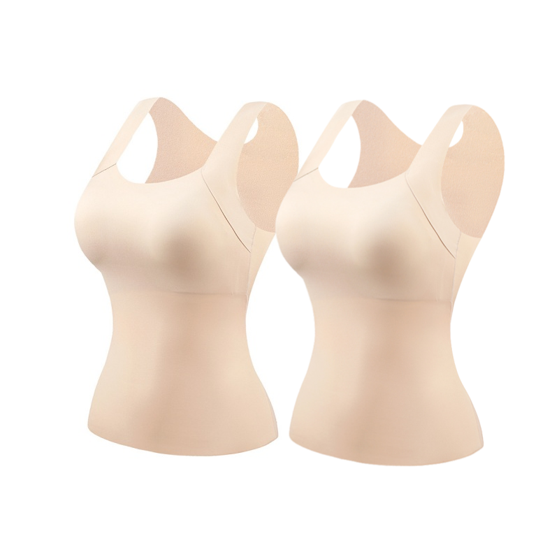 👚 55% RABATT! 🔥 Damen Thermo-Tanktop mit U-Ausschnitt – Integrierter BH, Nahtlos & Perfekt zum Unterziehen 🏃‍♀️