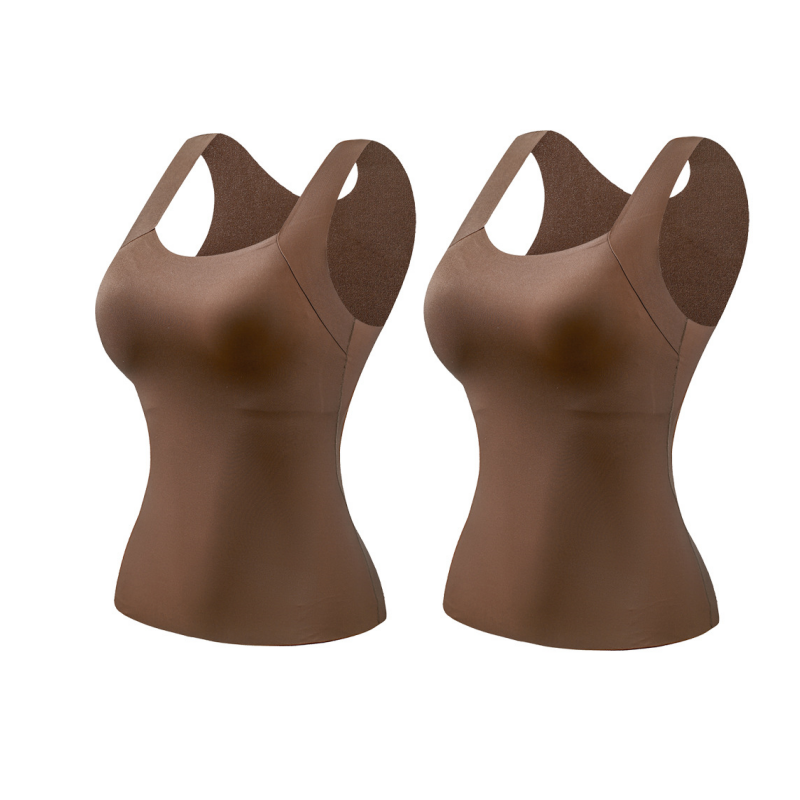 👚 55% RABATT! 🔥 Damen Thermo-Tanktop mit U-Ausschnitt – Integrierter BH, Nahtlos & Perfekt zum Unterziehen 🏃‍♀️