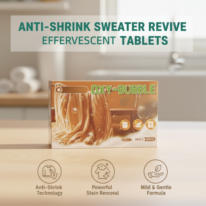 🧶 JETZT 56 % RABATT! ⚗️ Sweater Revive Tabletten – Anti-Einlaufen, macht Pullover weich und farbecht 🧺