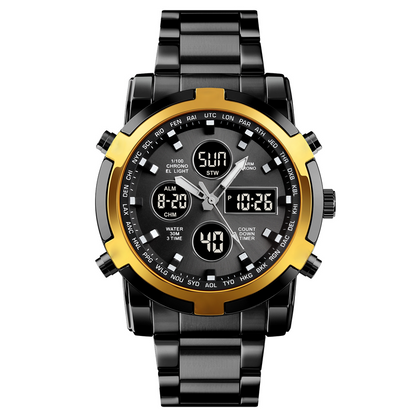 📢📢53 % RABATT!! ⏰ Wasserdichte Analog-Digital-Militäruhr für Herren – 48 mm, multifunktional & Armband aus Edelstahl! 🕰️💪