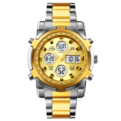 📢📢53 % RABATT!! ⏰ Wasserdichte Analog-Digital-Militäruhr für Herren – 48 mm, multifunktional & Armband aus Edelstahl! 🕰️💪