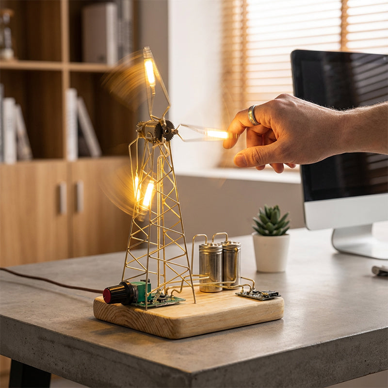 🔥Solange der Vorrat reicht 50 % Rabatt!🎉DIY Retro-Windmühlen-Nachtlicht-Set