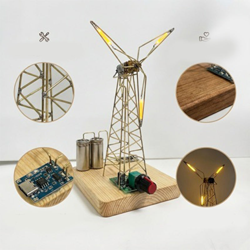 🔥Solange der Vorrat reicht 50 % Rabatt!🎉DIY Retro-Windmühlen-Nachtlicht-Set