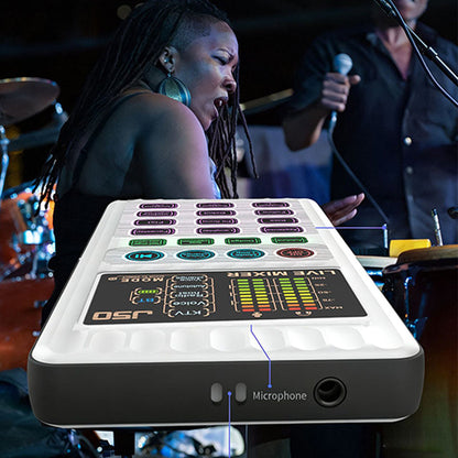 🎉 Neujahrsgeschenk – 60% RABATT!✨🎤 Tragbare Handheld-Live-Soundkarte (Stimmenverzerrer): Multifunktionale Effekte + Rauschunterdrückung – Streamen von überall!