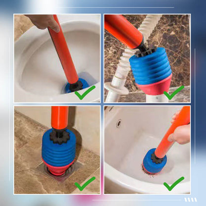 ✨【Letzter Tag – 50 % Rabatt】🔥🚽 Hochdruck-Toilettenentstopfung, sofortige Lösung🪠