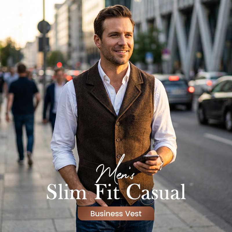 🔥Solange der Vorrat reicht 52 % Rabatt!🎉👔Lässige Businessweste für Herren in schmaler Passform