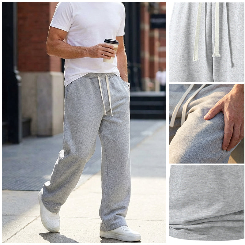 👖58% RABATT! 🏃‍♂️ Herren-Freizeithose in Lockerer Passform – Kordelzug, Bequemes Baumwollgewebe & Vielseitig für Alltag und Sport 🌟