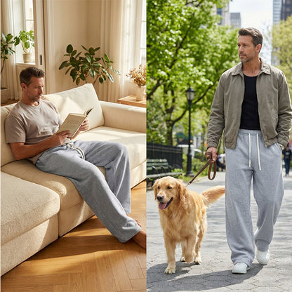 👖58% RABATT! 🏃‍♂️ Herren-Freizeithose in Lockerer Passform – Kordelzug, Bequemes Baumwollgewebe & Vielseitig für Alltag und Sport 🌟