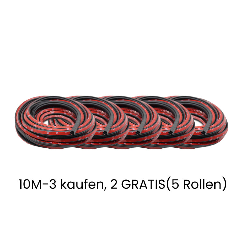 🚗 Kaufen Sie 2, erhalten Sie 1 GRATIS! 🧷🛡️ Geräusch- und staubdichte Gummidichtungsstreifen – Luxuriöse Geräuschdämmung und vollständige Abdichtung für alle Autos ✨