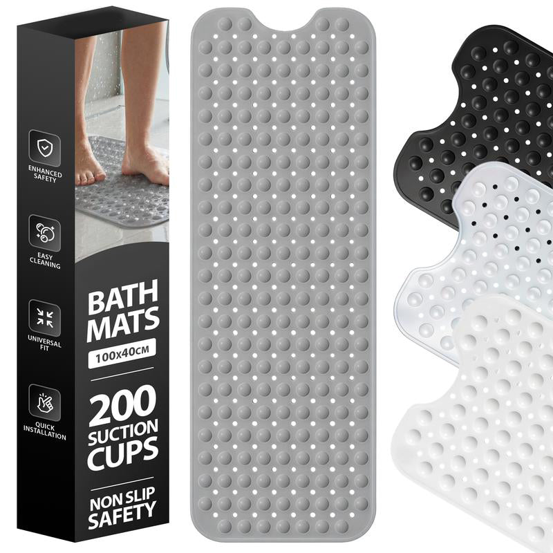 💎 58 % RABATT! 💎 Rutschfeste Badewannenmatte 100 × 40 cm – Ultra-haftende Saugnäpfe, schnelle Entwässerung & 7 Farben verfügbar 🛁🌈