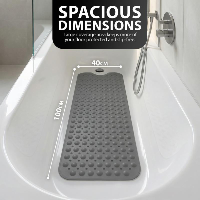💎 58 % RABATT! 💎 Rutschfeste Badewannenmatte 100 × 40 cm – Ultra-haftende Saugnäpfe, schnelle Entwässerung & 7 Farben verfügbar 🛁🌈