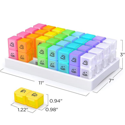 💊📅 Tragbarer 31-Tage-Monats-Pillenorganizer ✨💪 – Ideal für Reisen & Alltag, rutschfeste Tabletten-Box mit Datumsanzeige, kompakte Medikamentenaufbewahrung für Ihre Gesundheit