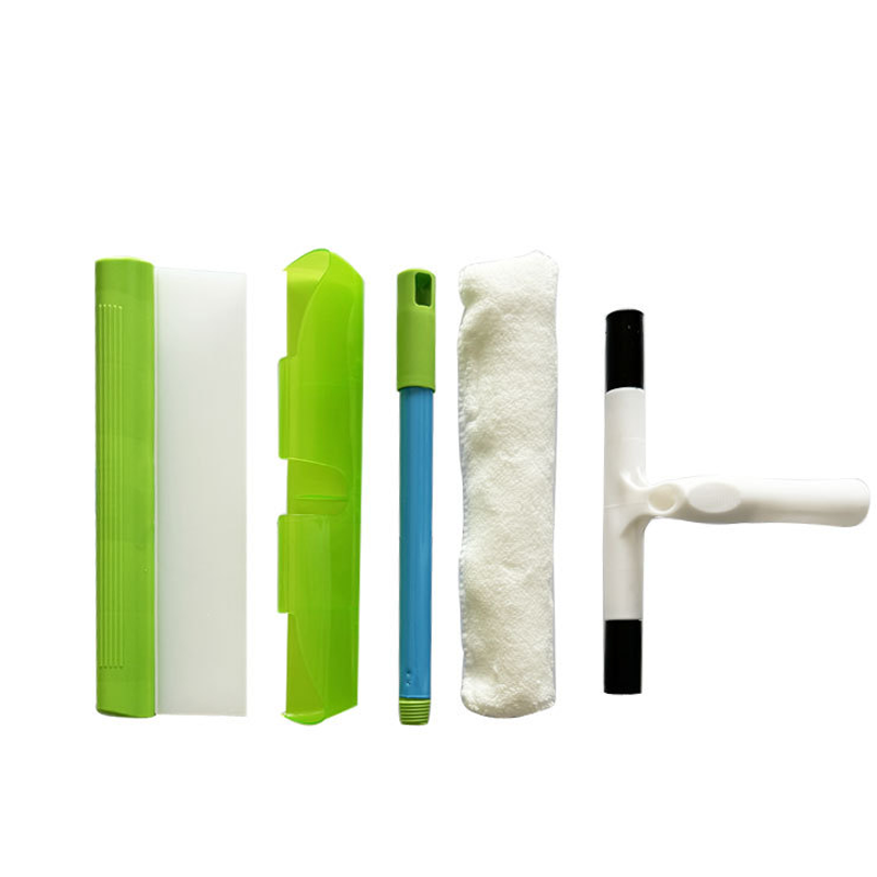 💎 50% RABATT! 💎 Kratzerfreies 5-teiliges Rakelset – Streifenfreie Glasreinigung mit Teleskopgriff, Mikrofaser & Silikonklinge 🪟🧽