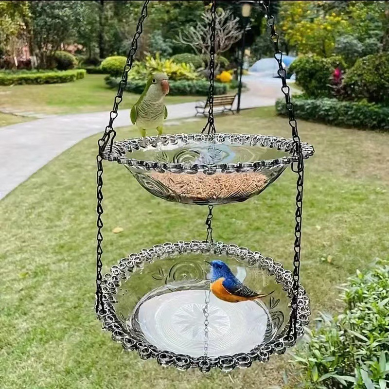 🐦 60% RABATT! ⏳ Hängende Futterstation & Vogeltränke im Vintage-Stil – 2-in-1 Design, Wetterfest & Perfekt für den Garten 🌿