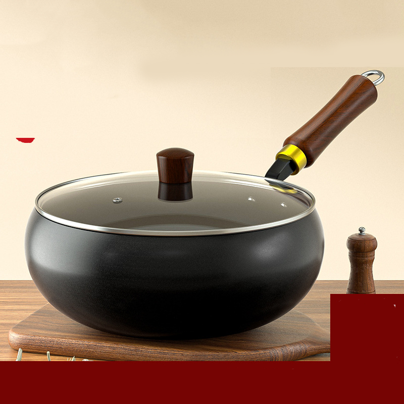 🔥🔥55 % Rabatt 🍳✨Alteisen Wok – Robuster Gusseisenbräter mit Deckel für Braten & Kochen👩‍🍳🍲