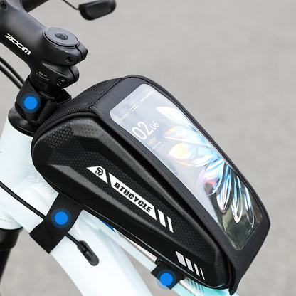 🚴52% RABATT! 📱 Wasserdichte Fahrrad Oberrohrtasche – Hardcase Handyhalter, Perfekt für MTB & Rennrad 🗺️