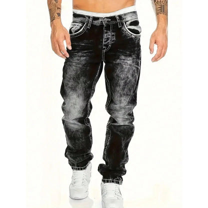 👖 50% RABATT! 🎉 Kreative Schlichte Stretch-Jeans für Herren im Emotional-Rock-Stil – Bequeme Passform, Moderner Look & Perfekt Für Den Alltag 💙
