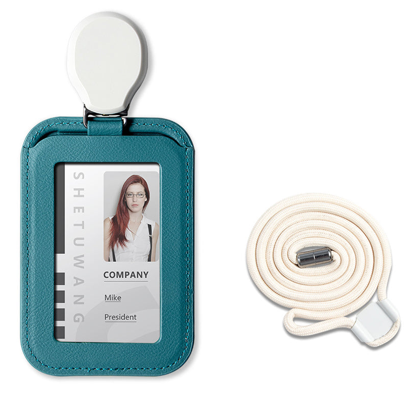 💎 50% RABATT! 💎 Einziehbarer Ausweishalter mit Umhängeband – ✨Schnelles Ziehen, Sicherer Halt & Premium-Kunstleder 🪪🔒