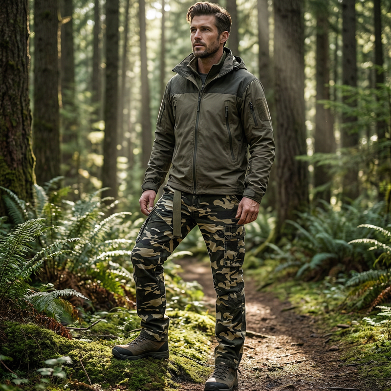 👖 60 % RABATT! 🔥 Klassische Cargohosen für Herren im Camouflage-Muster – viele Taschen, bequeme Passform & perfekt für den Outdoor-Einsatz 🏕️