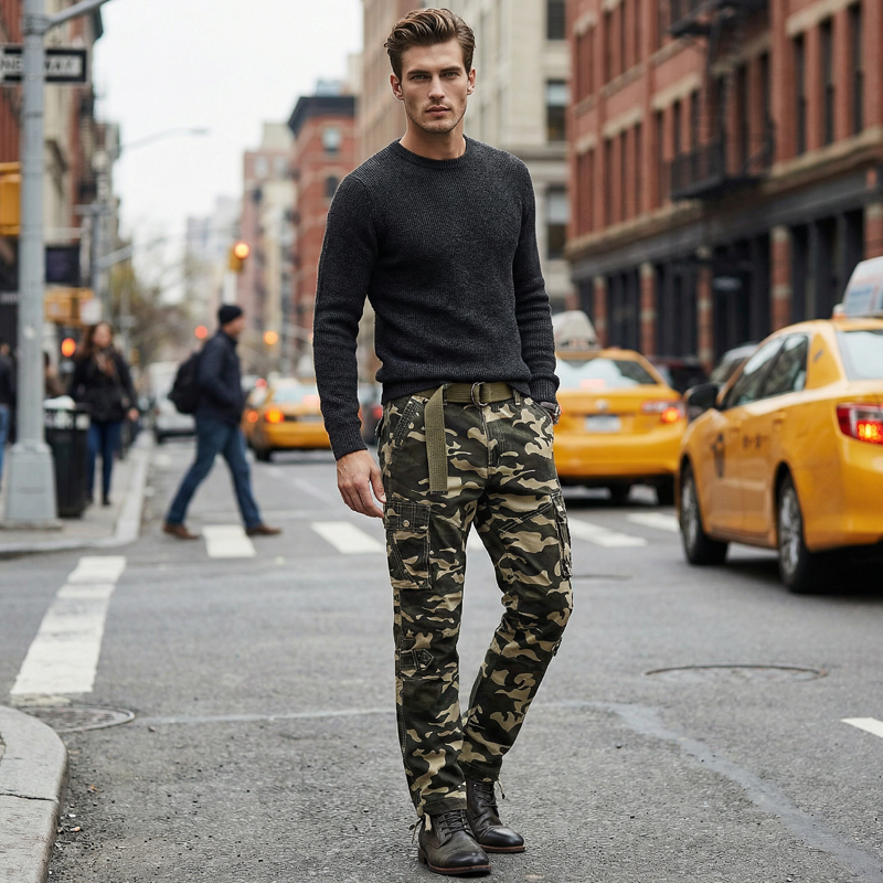 👖 60 % RABATT! 🔥 Klassische Cargohosen für Herren im Camouflage-Muster – viele Taschen, bequeme Passform & perfekt für den Outdoor-Einsatz 🏕️