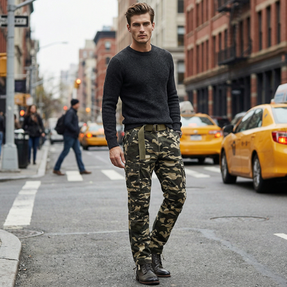 👖 60 % RABATT! 🔥 Klassische Cargohosen für Herren im Camouflage-Muster – viele Taschen, bequeme Passform & perfekt für den Outdoor-Einsatz 🏕️