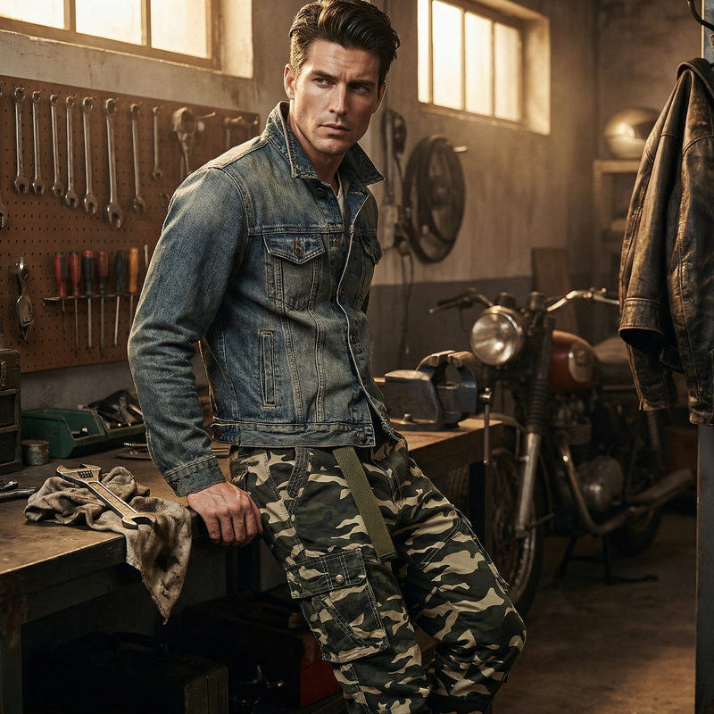 👖 60 % RABATT! 🔥 Klassische Cargohosen für Herren im Camouflage-Muster – viele Taschen, bequeme Passform & perfekt für den Outdoor-Einsatz 🏕️