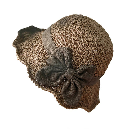 👒✨54 % Rabatt🔥Eleganter Sonnenhut aus geflochtenem Stroh mit Schleife